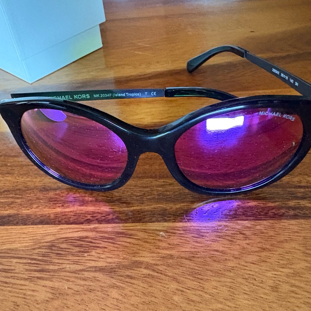 Michael Kors Black Frames with Purple Lenses